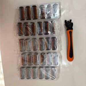 Orange and Black Razor with Replacement Blades